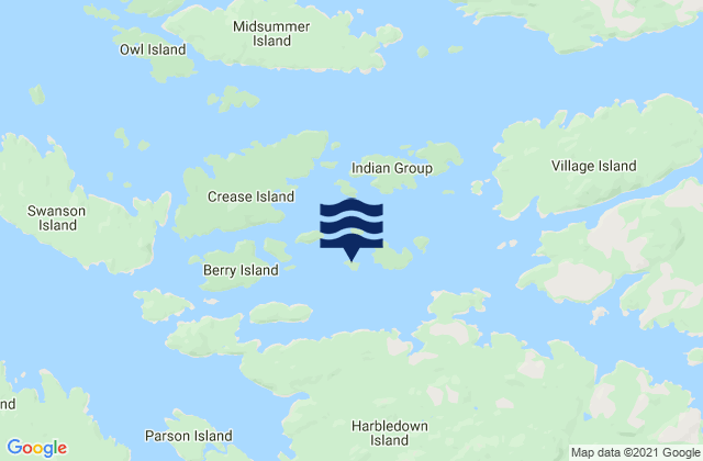 Mapa de mareas Larsen Island, Canada