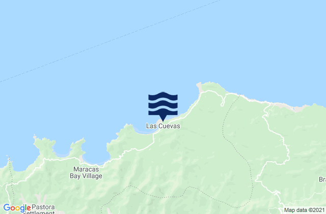 Mapa de mareas Las Cuevas, Trinidad and Tobago