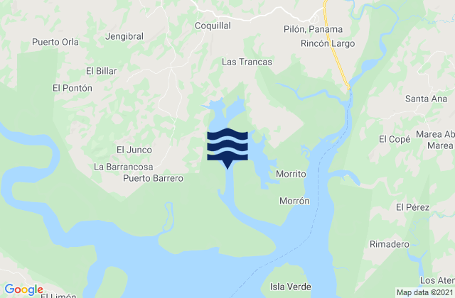 Mapa de mareas Las Huacas, Panama