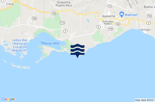 Mapa de mareas Las Mareas, Puerto Rico