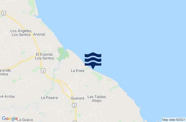 Mapa de mareas Las Palmitas, Panama