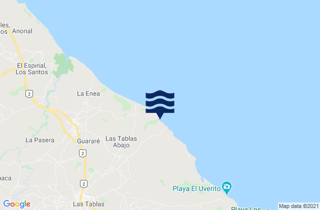 Mapa de mareas Las Tablas, Panama