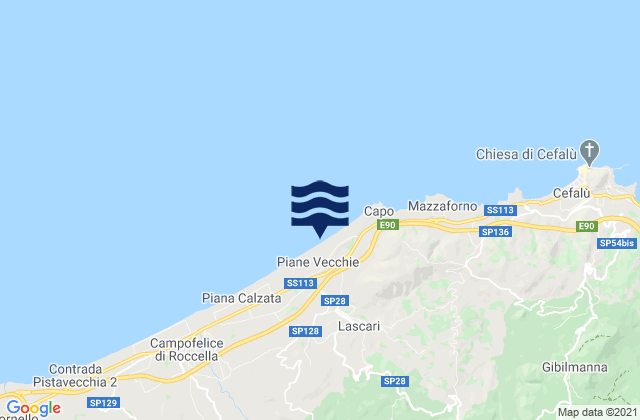 Mapa de mareas Lascari, Italy