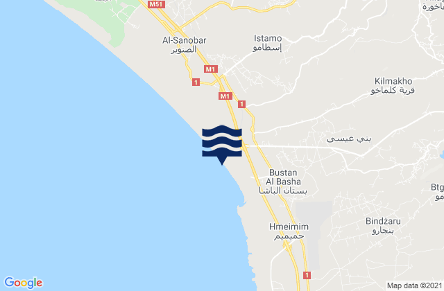 Mapa de mareas Latakia Governorate, Syria