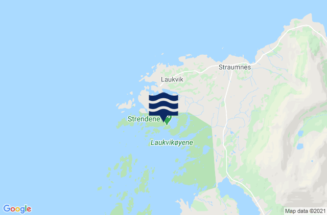 Mapa de mareas Laukvika, Norway