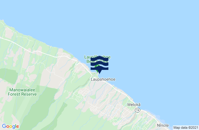 Mapa de mareas Laupāhoehoe Point, United States