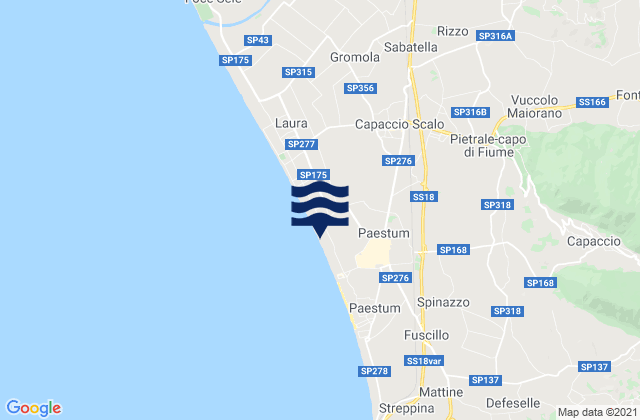 Mapa de mareas Laura, Italy