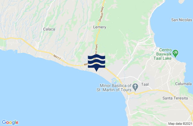 Mapa de mareas Laurel, Philippines