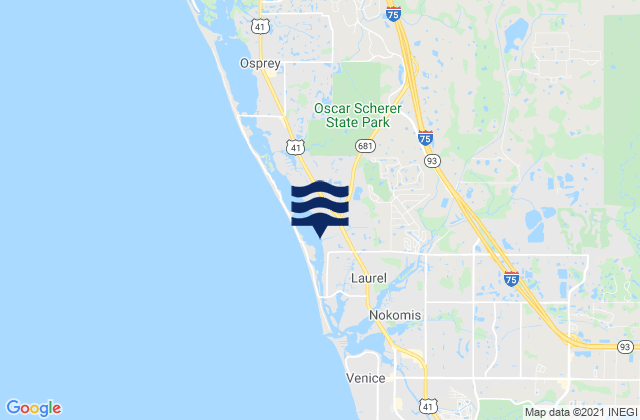 Mapa de mareas Laurel, United States