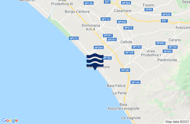 Mapa de mareas Lauro, Italy