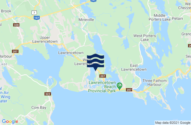Mapa de mareas Lawrencetown, Canada