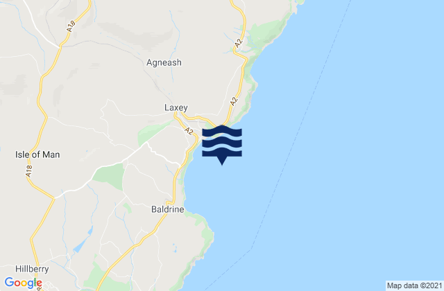 Mapa de mareas Laxey Bay, Isle of Man
