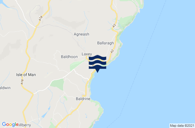Mapa de mareas Laxey, Isle of Man