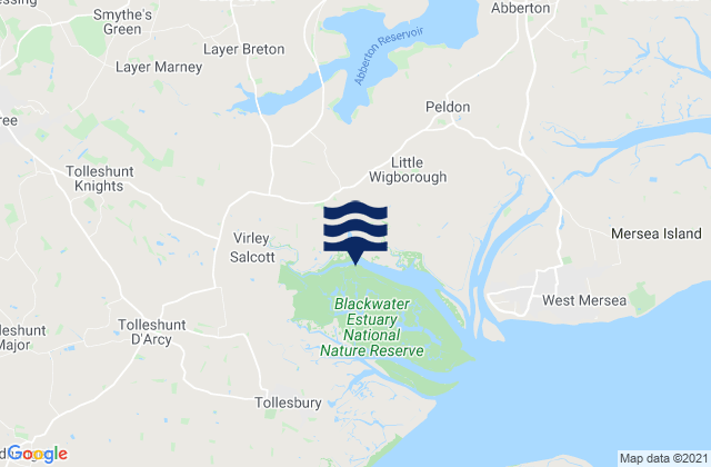 Mapa de mareas Layer de la Haye, United Kingdom