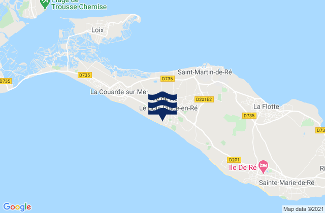 Mapa de mareas Le Bois-Plage-en-Ré, France