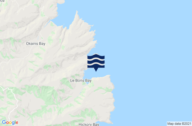 Mapa de mareas Le Bons Bay, New Zealand