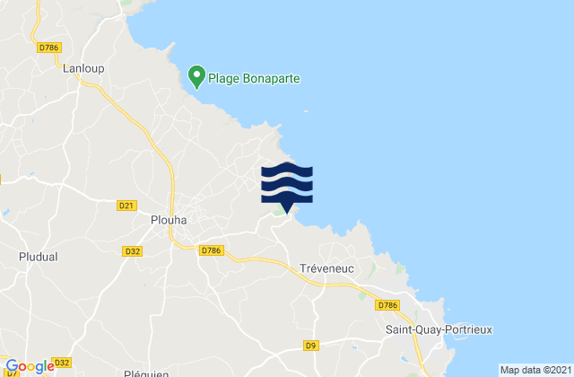 Mapa de mareas Le Dossen, France