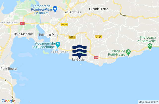 Mapa de mareas Le Gosier, Guadeloupe