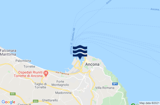 Mapa de mareas Le Grazie di Ancona, Italy