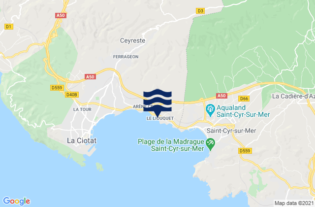 Mapa de mareas Le Liouquet, France