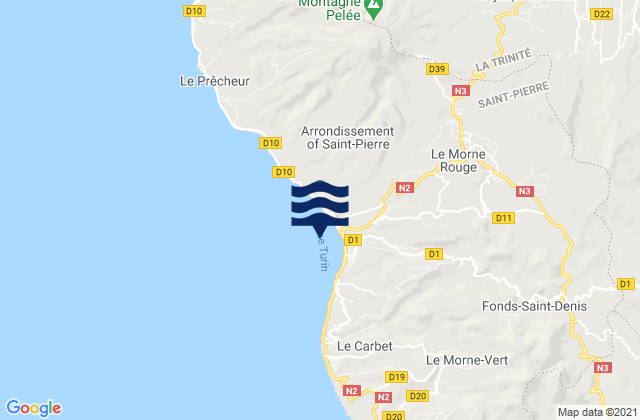 Mapa de mareas Le Morne-Rouge, Martinique