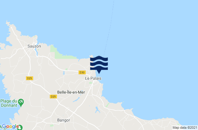 Mapa de mareas Le Palais (Belle Ile), France