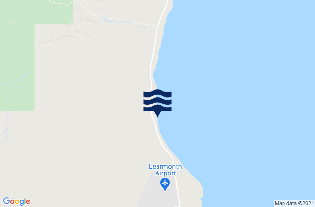 Mapa de mareas Learmonth, Australia