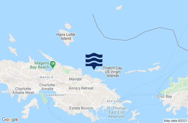 Mapa de mareas Lee Point, U.S. Virgin Islands