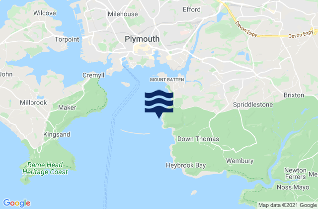 Mapa de mareas Leekbed Bay, United Kingdom