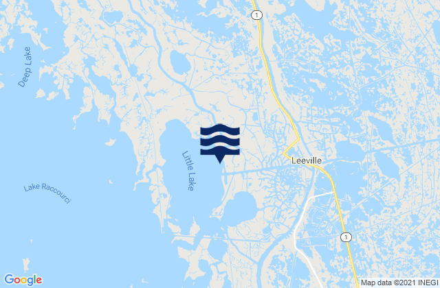 Mapa de mareas Leeville Bayou Lafourche, United States
