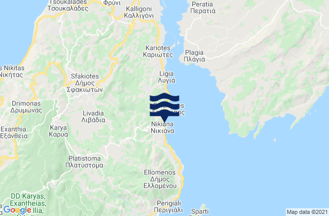 Mapa de mareas Lefkada, Greece