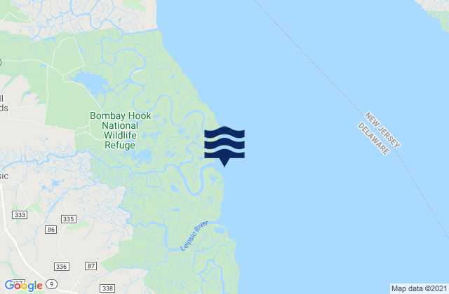 Mapa de mareas Leipsic River entrance, United States