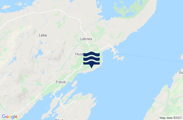 Mapa de mareas Leka, Norway