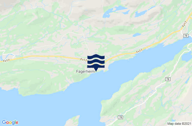 Mapa de mareas Leland, Norway