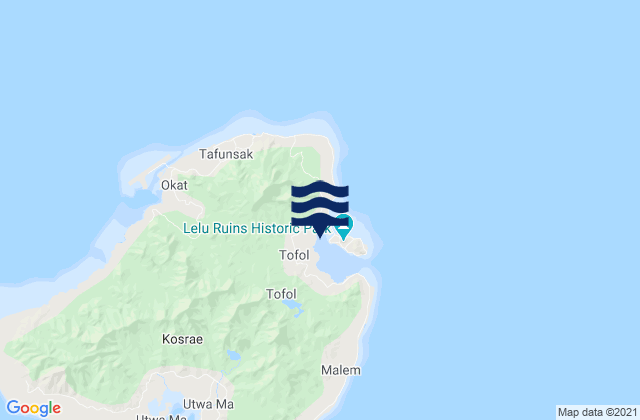 Mapa de mareas Lele Harbor Kusaie Island, Micronesia