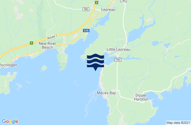 Mapa de mareas Lepreau Harbour, Canada