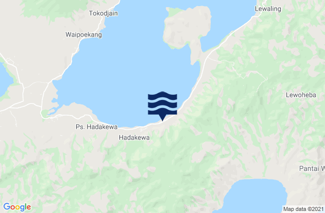 Mapa de mareas Leramatang, Indonesia