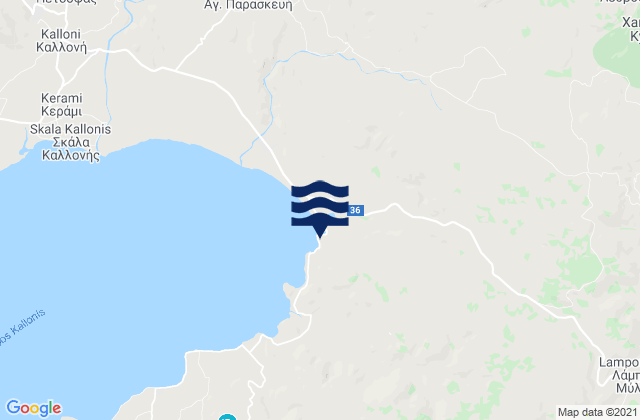 Mapa de mareas Lesbos, Greece