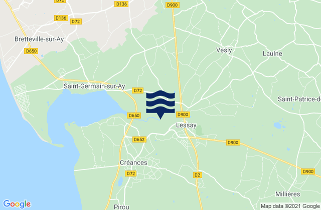 Mapa de mareas Lessay, France