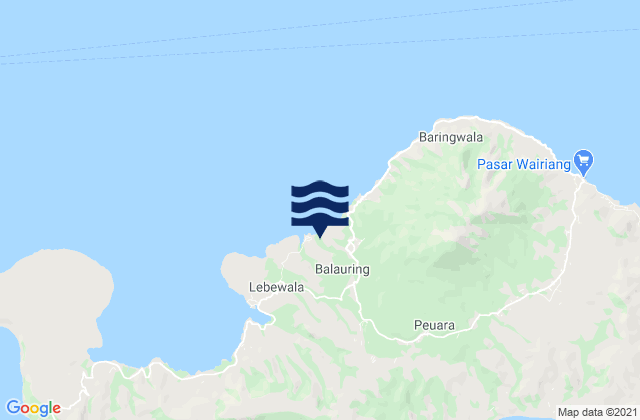 Mapa de mareas Leuweheq, Indonesia