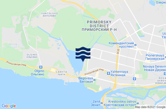 Mapa de mareas Levashovo, Russia