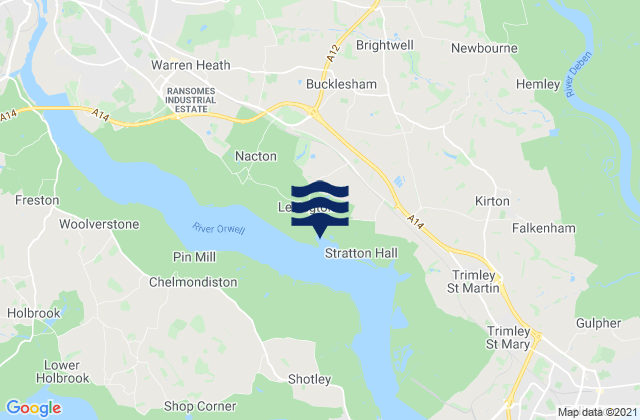 Mapa de mareas Levington, United Kingdom