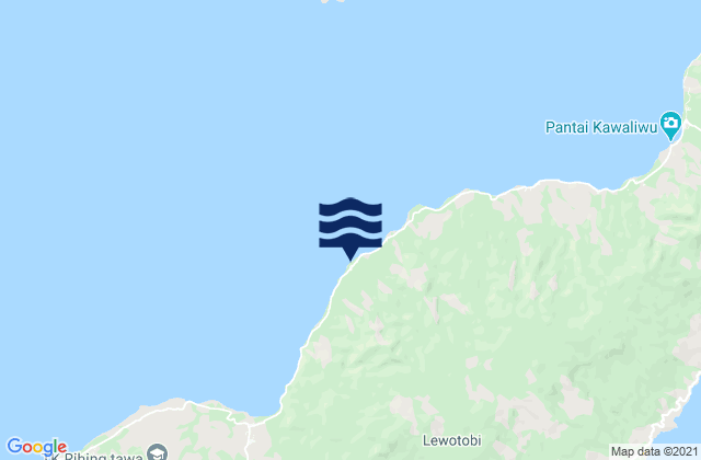 Mapa de mareas Lewoluo, Indonesia
