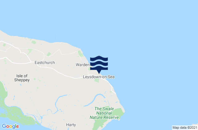 Mapa de mareas Leysdown-on-Sea, United Kingdom