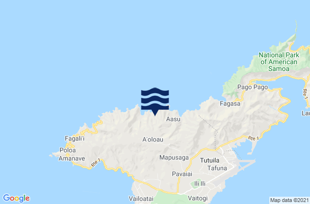 Mapa de mareas Leāsina County, American Samoa