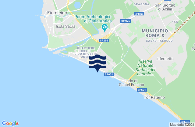 Mapa de mareas Lido di Roma, Italy