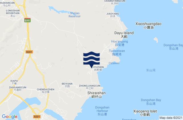 Mapa de mareas Lieyu, China