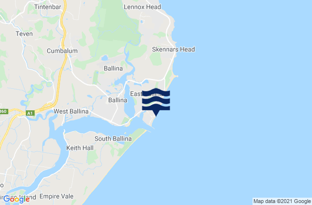 Mapa de mareas Lighthouse Beach, Australia