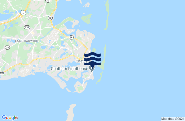 Mapa de mareas Lighthouse Beach Chatham, United States