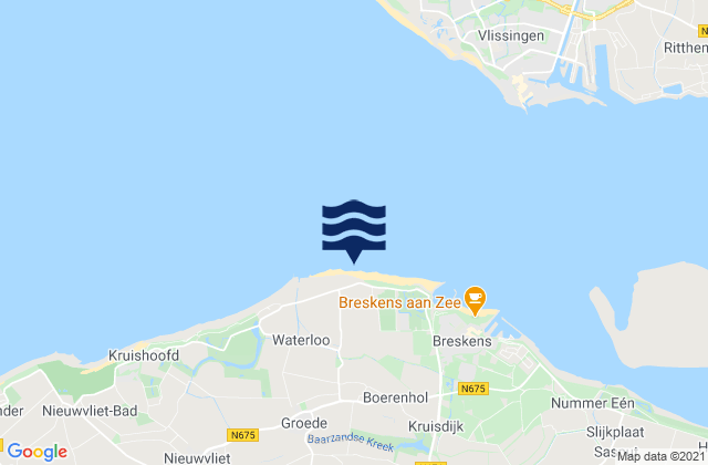 Mapa de mareas Lighthouse of Breskens, Netherlands